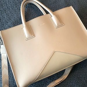 Nice Tote with short handles & 1 long adjustable handle